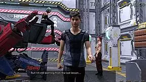 Robot Girl Says Check Out My Tits And Cock In Space