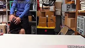 cute shoplifter caught and stripped for a rough quick punish fuck in doggystyle