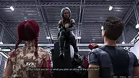 Robot Girl Says Check Out My Tits And Cock In Space