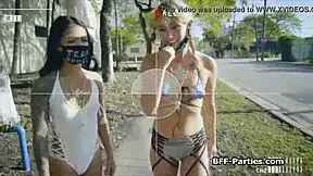 Quaranteen party with dancing and sharing in group