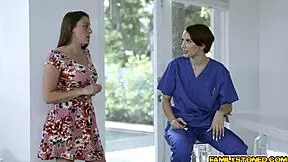 nympho nurse natalie licks and fingers stepbrother's monster cock in hospital 😏