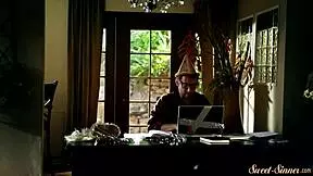 Teen show two juicy tits and shaved pussy GETS her pussy fucked and soaked in cum