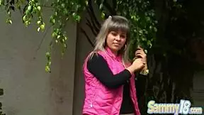 Sammy 18 Gets Outdoor Blowjob And Cumshot From Colombian Boyfriend