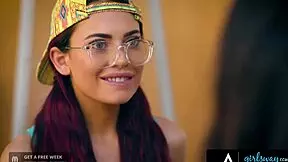 Aidra fox feels excited at the sorority party with jillian janson, exploring lesbian desires