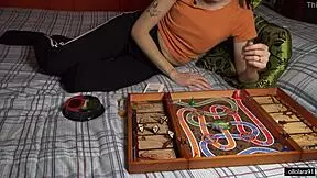 jumanji game turns into petite 18+ creampie riding and doggystyle