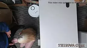 the blond in red glasses tried to steal.