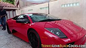 teen rides interracially with cumshot