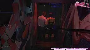 German Slut Swallows in Porn Cinema!