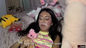 Stepsister removes condom for hot sperm.