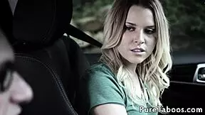 Does this teen pass her driving test with the instructor?