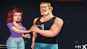 summertime saga girl shows her boobs in hentai scene