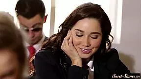 Is your slutty stepsister cockriding you passionately?