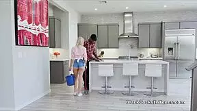 teen cleaner slammed by owner’s massive black cock in raw reality