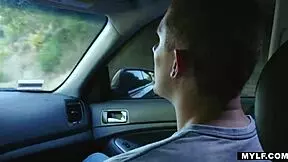 hey, that busty milf is riding a young stud naked 😏