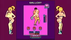 Roller hentai game with cartoon babe