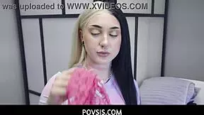 Horny Stepbro Interrupts Stepsister's Blowjob! Skylar Vox In Povsis.