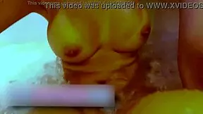 Does this big-ass Latina Luciatuputinovia give a blowjob to a chubby guy?