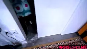 stepsister eveling stone gives stepbrother blowjob