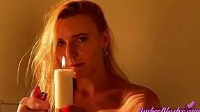 she moans during candle masturbation and waxplay, feeling so horny