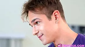 Can I Play With Your Big Cock, Stepbro? Jayden Marcos Moans As Pristine Edge Blows Him!