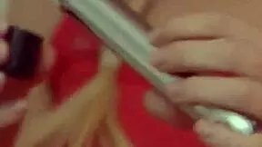 Cock-starved teen 18+ toys her tight wet pussy with dildo and fingers