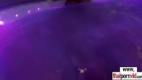 This Asian teen just worked her boyfriend with a hardcore footjob.