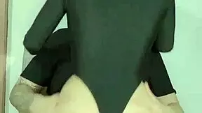Young girl cosplays and rides