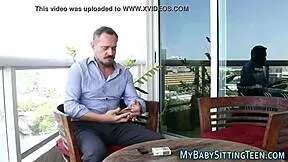 High-Definition Scene Of Brunette Babysitter Riding And Receiving Facial Cumshot.