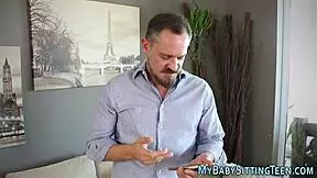 High-Definition Scene Of Brunette Babysitter Riding And Receiving Facial Cumshot.