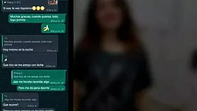 Whatsapp with cousin gets hot in my room