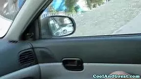 petite babe bends over for outdoor doggystyle