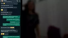 Whatsapp with cousin gets hot in my room