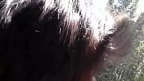 Petite latina sucks huge cock swallows cum