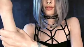 Oiled Teen in Cosplay Gets Wet Massage!