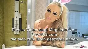 German teen talks dirty in shower