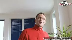 hey, first meeting for german natural bust girl next door at casting