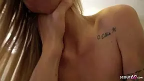 Skinny Step-Sister Elena Sees His Big Bulge and Seduces Him to Rough Fuck