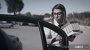 fetish teen gets rimmed and banged in taboo threesome, ending with facial