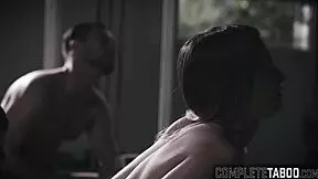 fetish teen gets rimmed and banged in taboo threesome, ending with facial