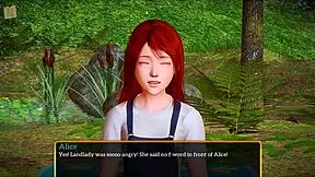 small tits teen in erotic cartoon game gets tits exposed!