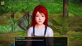 small tits teen in erotic cartoon game gets tits exposed!