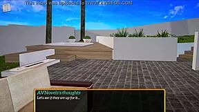 Is this my new family with redhead teen in cartoon style?