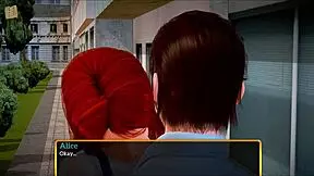 Is this my new family with redhead teen in cartoon style?