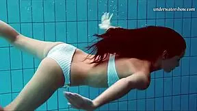 nata the hot hungarian babe shows big tits and huge ass while swimming in pool