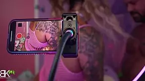 Auntie Melons rides monster cock in cowgirl