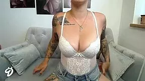 sexy german teen model nina shows off her ass on cam