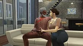 lunch with neighbor turns into ebony blowjob group cumshot in anime hentai 🥳