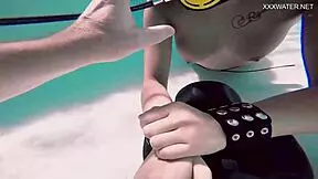 Brita Piskova feels intense pleasure masturbating underwater in the pool