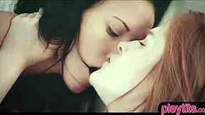 Real Redhead Teen 18+ Engages In Intense Lesbian Sex With Brunette, Licking Pussy And Ass