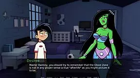 Danny Phantom's eco-friendly green handjob